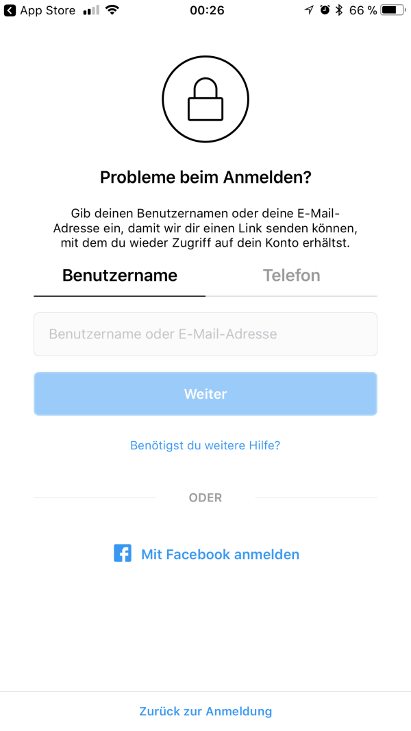 Instagram Account gehackt Passwort für das Konto wiederherstellen